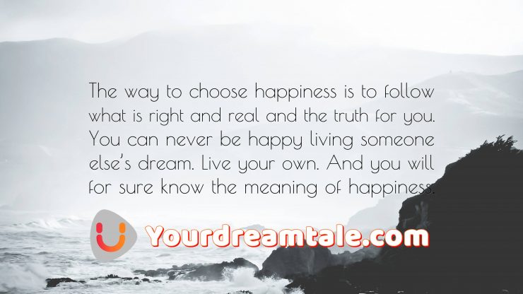 Happiness is Dream work, yourdreamtale.com