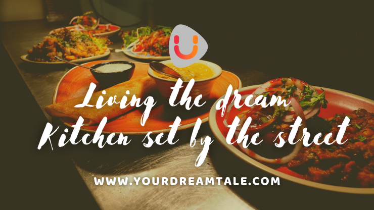 Living the dream : Kitchen set by the street